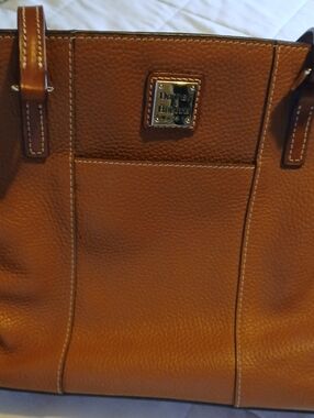 Dooney & Bourke Cognac Pebble Leather Shoulder Bag